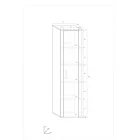 Not-411 keskeny ruhásszekrény