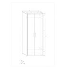 Not-410 keskeny gardróbszekrény