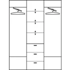 Par-416 gardróbszekrény 150 cm széles