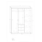 Par-418 gardróbszekrény 150 cm széles