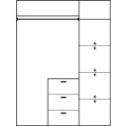 Par-419 gardróbszekrény 150 cm széles