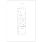 Pax-247 tölgy könyvespolc