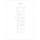 Pax-248 tölgy könyvespolc