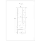 Pax-256 tölgyfa könyvespolc