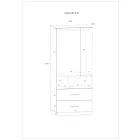 Pax-425 akasztós gardróbszekrény