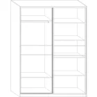 Pue-430 tolóajtós gardróbszekrény 160 cm