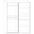 Pue-431 tolóajtós gardróbszekrény 160 cm