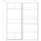 Pue-432 gardróbszekrény 180 cm széles