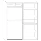 Pue-433 gardróbszekrény 180 cm széles