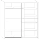 Pue-434 tolóajtós gardróbszekrény 200 cm