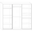 Pue-443 tolóajtós polcos szekrény