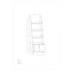 Rac-965 tölgy könyvespolc