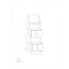 Rac-971 tölgy könyvespolc