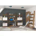 Rac-989 tölgyfa könyvespolc