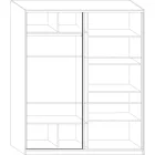 Ric-446 gardróbszekrény 180 cm széles
