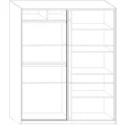 Ric-447 gardróbszekrény 180 cm széles