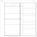 Ric-449 gardróbszekrény 200 cm széles