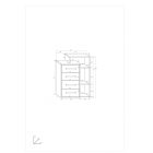 Rio-573 komód tölgy