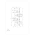 Rio-593 tölgy könyvespolc