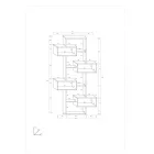 Rio-597 tölgy könyvespolc