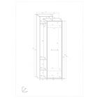 Rio-462 keskeny gardróbszekrény
