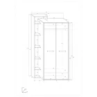 Rio-469 polcos ruhásszekrény