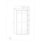 Rio-475 ruhásszekrény polcos