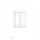 Sol-996 alacsony könyvespolc