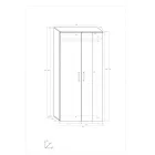 Ste-483 2 ajtós szekrény