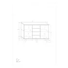 Sve-874 fehér magasfényű komód