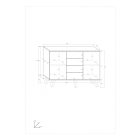 Sve-877 fekete fehér komód