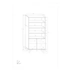 Sve-668 tölgyfa könyvespolc