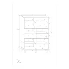 Sve-671 tölgyfa könyvespolc