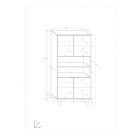 Sve-680 tölgyfa könyvespolc