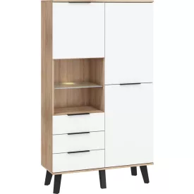 Sve-489 magasfényű fehér gardróbszekrény