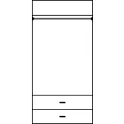 Sza-493 2 ajtós szekrény