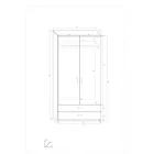 Sza-493 2 ajtós szekrény