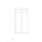 Sza-490 2 ajtós szekrény