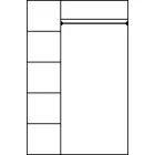 Sza-495 gardróbszekrény 120 cm széles