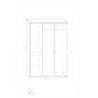 Sza-495 gardróbszekrény 120 cm széles