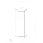 Sza-498 sarok szekrény