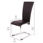 Pau-DM fémlábas szék fehér