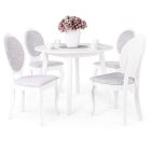 Fa asztallapos étkezőasztal fehér T15118