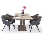 BEL-DM fa asztallapos étkezőasztal 130+40x85 Sonoma tölgy