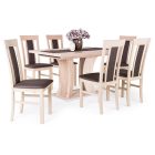 BEL-DM fa asztallapos étkezőasztal 130+40x85 Sonoma tölgy