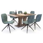 BEL-DM fa asztallapos étkezőasztal 170+40x90 San remo tölgy