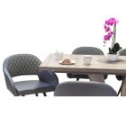 BEL-DM fa asztallapos étkezőasztal 170+40x90 San remo tölgy