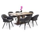 BEL-DM fa asztallapos étkezőasztal 170+40x90 San remo tölgy