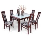 6 személyes étkező asztal Mogyoró fekete T15155-2-4767