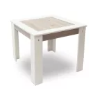 Al-DSZ fa asztallapos étkezőasztal 90x90 fix Bianco néró